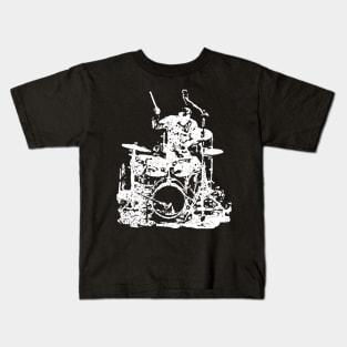 Drummer In Action Kids T-Shirt